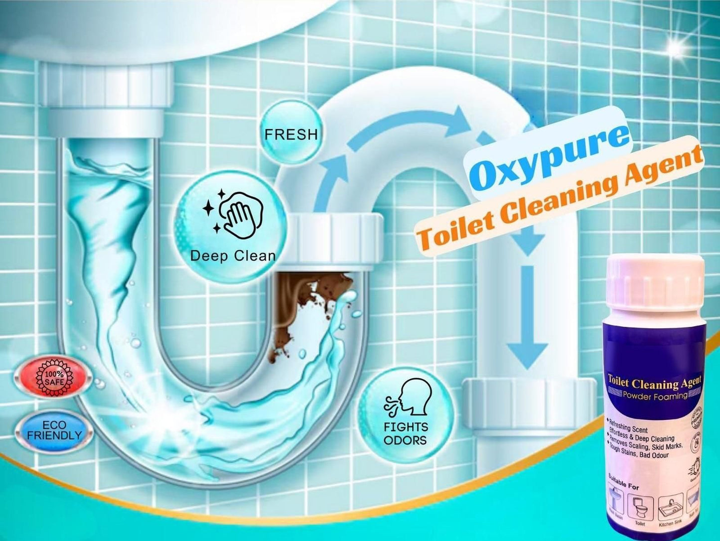 Toilet Cleaning Agent 100 gm (Pack of 2) b67tjf-0t