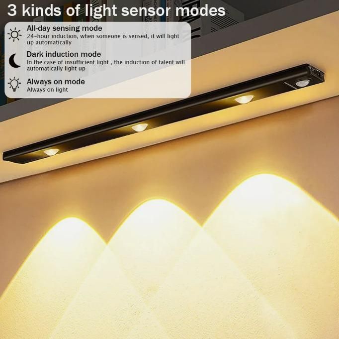 LED PIR Motion Sensor Cabinet  With USB Rechargeble b67tjf-0t